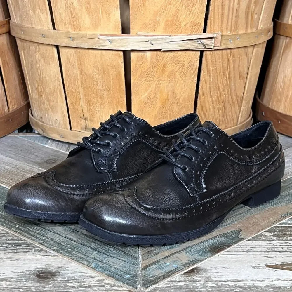 Rocket Dog Jerome Nightscope Faux Brown Leather Oxfords Womens Size 8